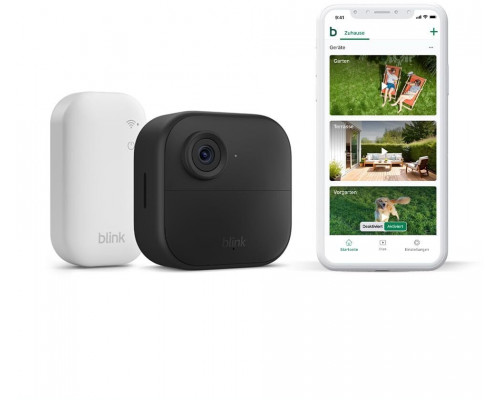 Amazon Blink Outdoor 4 - Kamera do monitoringu sieciowego - na zewnątrz, wewnątrz - odporny na warunki atmosferyczne - Kolor (Dzień i Noc) - 1080p - Audio - bezprzewodowy - Wi-Fi - z Sync Module Core