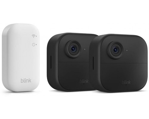 Amazon Blink Outdoor 4 - Kamera do monitoringu sieciowego - na zewnątrz, wewnątrz - odporny na warunki atmosferyczne - Kolor (Dzień&Noc) - 1080p - Audio - bezprzewodowy - Wi-Fi - z Sync Module Core (Packung mit 2)