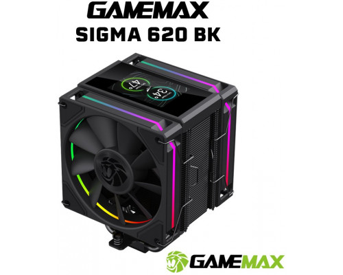 GameMax Gamemax CPU Air Cooler | SIGMA 620 LCD BK | Intel, AMD