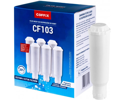 Coffix Filtr do ekspresu Melitta Nivona Krups Bosch Siemens COFFIX CF103 zamiennik 6 szt.