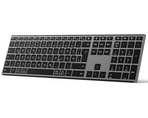 Inateck inateck Keyboard, ergonomic design, QWERTZ szary