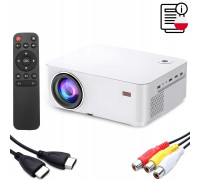 QIKtech RZUTNIK PROJEKTOR SMART TV WIFI FULL HD 4K 9000lm LCD LED BLUETOOTH ANDROID (biały)