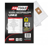 AWTools non-woven fabric UM2 MAKITA VC2010/2511/2512/445/446 5pcs. (AW00402)