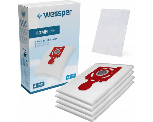 Wessper do Zelmer Jupiter ZMB03K, IZ-49.4220PF, 49.4220, Safbag Red - synthetic 4 pcs.i + filter