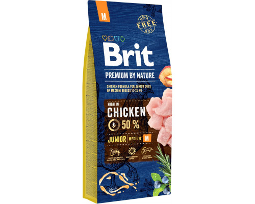 Brit Premium By Nature Junior Medium M 15 kg