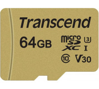 SD  Transcend 500S MicroSDXC 64 GB Class 10 UHS-I/U3 V30 (TS64GUSD500S)