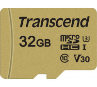 SD  Transcend 500S MicroSDHC 32 GB Class 10 UHS-I/U3 V30 (TS32GUSD500S)