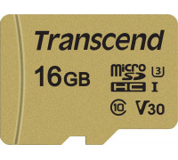 SD  Transcend 500S MicroSDHC 16 GB Class 10 UHS-I/U3 V30 (TS16GUSD500S)