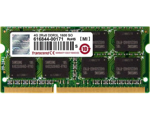 Transcend SODIMM, DDR3L, 4 GB, 1600 MHz, CL11 (TS512MSK64W6N)