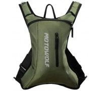 NorthFinder Kuprinė MotoWolf Hydration Army Green MB7AG, su vandens talpa