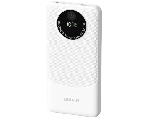 Dudao K12 10000mAh USB-A USB-C PD 22.5W - White K12 10000mAh USB-A USB-C PD 22.5W - White