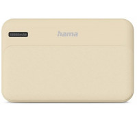 Hama HAMA Power pack pocket 10 10000 mAh 2X USB-A piaskowy