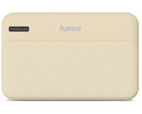 Hama HAMA Power pack pocket 10 10000 mAh 2X USB-A piaskowy