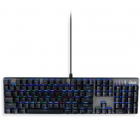 MediaRange MRGS101 Gaming USB QWERTZ Niemiecki Black, Srebrny (231585)