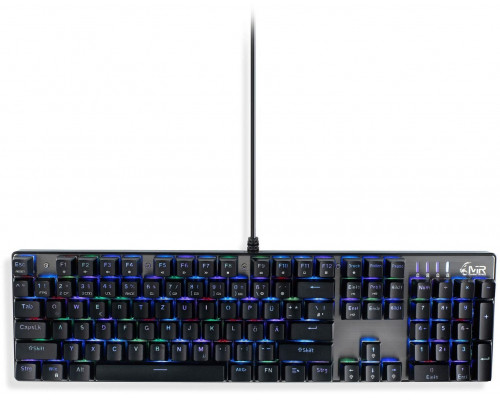 MediaRange MRGS101 Gaming USB QWERTZ Niemiecki Black, Srebrny (231585)