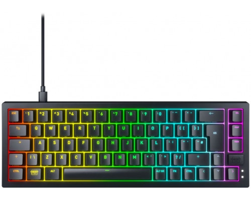 Cherry K5V2 Compact, Wired, USB, Mechanical, QWERTY, RGB LED, Black (CX-K5V2-RGB-CPT-BLACK-R-NOR)