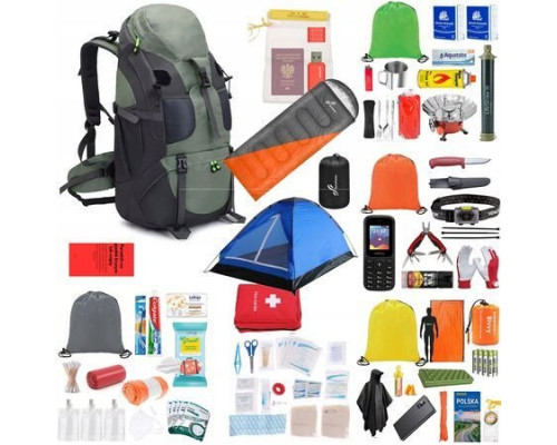 Ewakuacyjny + Wyposażenie Readypack X2 zestaw namiot śpiwór jedzenie / Readypack X2 zielony (SB10829)