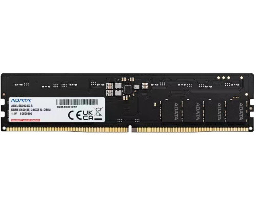 ADATA moduł pamięci 24 GB 1 x 24 GB DDR5 5600 MT/s 288-pin DIMM (AD5U560024G-S)