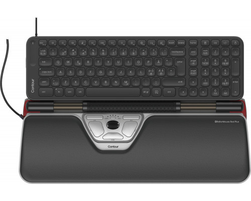 Contour Design RollerMouse Red Plus & Balance Mid-Size Keyboard Combo, Wired, PN Layout, Wired, USB, Scissor key switch, QWERTY, Black, Mouse included (CDRED2021BALPN2160)