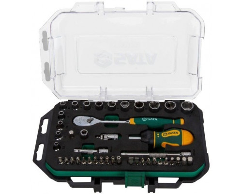 Hedootools SATA Zestaw 49 nasadek i bitów 1/4" z grzechotką szybkomocującą 120XP (ST109200)