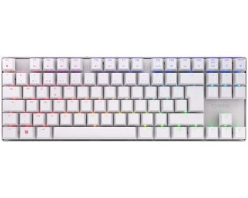 Cherry MX 8.2 TKL Wireless RGB klawiatura Gaming RF Wireless + Bluetooth AZERTY Francuski Biały (G80-3882LYAFR-0)
