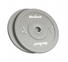 Rebel olympic rubberized BUMPER, seria BEAST, zestaw 2x5kg, otwór 51 mm, ACTIVE (RBA-2145-05)