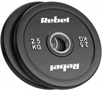 Rebel olympic rubberized Bumper, seria Beast, zestaw 2x2.5kg, otwór 51 mm, Active (RBA-2145-02.5)