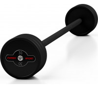 Marbo Sport Barbell prosta Steel Rubber Barbell 30kg Black