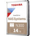 Toshiba N300 (bulk) 14TB 3.5'' SATA III (6 Gb/s)  (HDWG21EUZSVA)