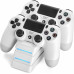 Snakebyte dual station charging TWIN:CHARGE 4 to the pads PS4 white