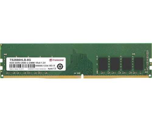 Transcend DDR4, 8 GB, 2666MHz, CL19 (TS2666HLB-8G)