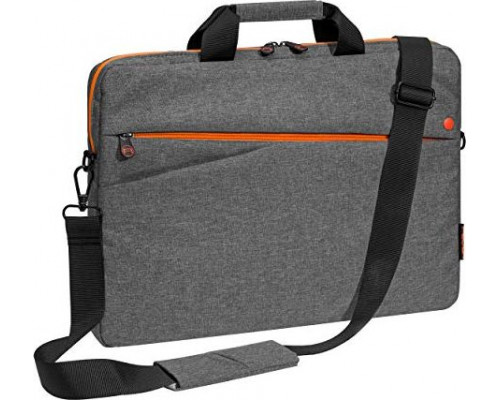 Pedea na laptopa PEDEA Modna torba na laptopa do 17,3 cala (43,9 cm) na ramię z paskiem na ramię, szaro-pomarańczowa