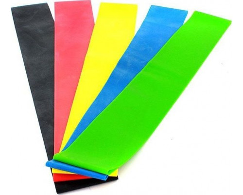 Sports Equipment Mini Band FT37 dažādu pretestības līmeņu komplekts daudzkrāsains 5 gab.