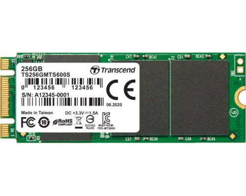 SSD 256GB SSD Transcend 600S 256GB M.2 2260 SATA III (TS256GMTS600S)