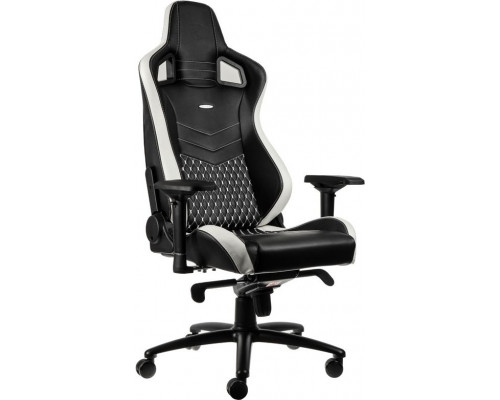 Noblechairs EPIC z prawdziwej skóry - black/white/red (GAGC-034)