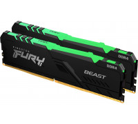 Kingston Fury Beast RGB, DDR4, 16 GB, 3733MHz, CL19 (KF437C19BBAK2/16)