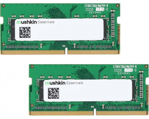 Mushkin Essentials, SODIMM, DDR4, 16 GB, 3200 MHz, CL22 (MES4S320NF8GX2)