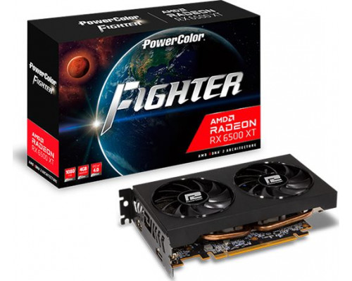 *RX6500XT Power Color Radeon RX 6500 XT Fighter OC 4GB GDDR6 (AXRX 6500XT 4GBD6-DH/OC)