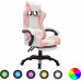 vidaXL z LED RGB White-Pink with footrest