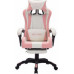 vidaXL z LED RGB White-Pink with footrest
