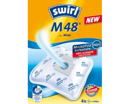 Melitta Melitta vacuum cleaner bag M48 AirSpace MicroPor Plus AntiBac Green (4 bags + 1 filter, for Miele S 125-138 series, size B)