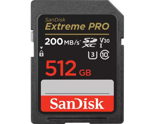 SD  SanDisk Extreme PRO SDXC 512 GB Class 10 UHS-I/U3 V30 (SDSDXXD-512G-GN4IN)