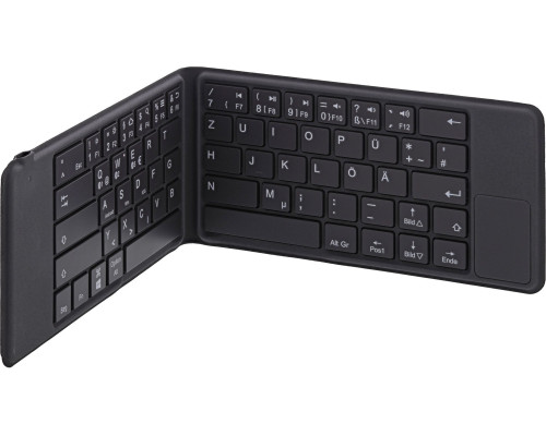 InLine InLine® foldable Bluetooth keyboard "BT-Pocket", grey, for up to 3 Bluetooth devices