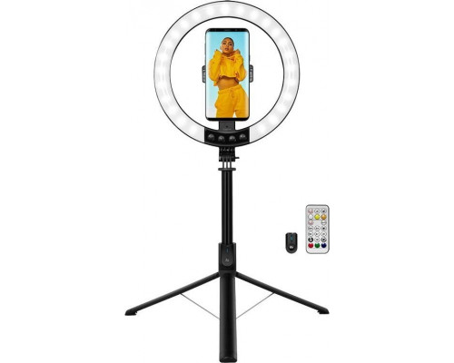 Selfie nūjiņa LogiLink LogiLink Viedtālruņa-Gredzenveida gaisma ar Pašportreta-nūjiņas-stativu,DM 20cm