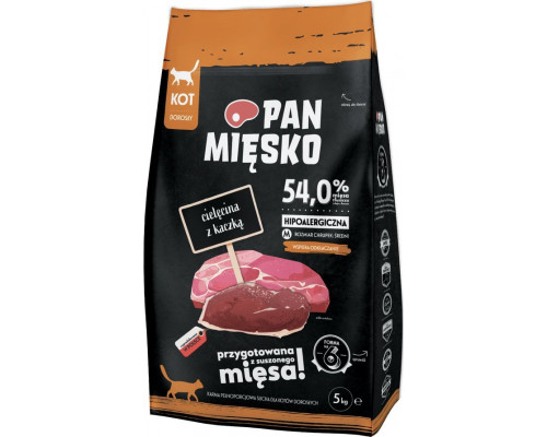 Pan Mięsko Food sucha dla kota Cielęcina z kaczką M 5kg