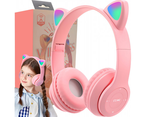 Retoo  DLA DZIECI BLUETOOTH LED RGB KOCIE USZY