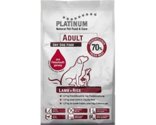 Platinum Platinum Adult Lamb+Rice 15kg, karma dry for dogs