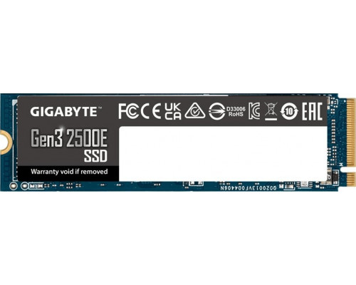 SSD 500GB SSD Gigabyte Gen3 2500E 500GB M.2 2280 PCI-E x4 Gen3 NVMe (G325E500G)