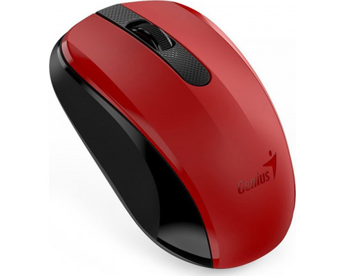 Genius Genius NX-8008S, 1200DPI, 2.4 [GHz], optyczna, 3kl., USB, czerwona, 1 szt AA