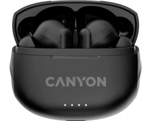 Canyon CANYON TWS-8, Bluetooth headset, with microphone, with ENC, BT V5.3 JL 6976D4, Frequence Response:20Hz-20kHz, battery EarBud 40mAh*2+Charging Case 470mAh, type-C cable length 0.24m, Size: 59*48.8*25.5mm, 0.041kg, Black